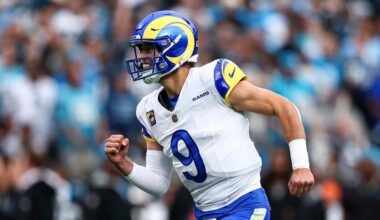 Matthew Stafford’s late heroics lift Rams past Panthers in NFL playoff opener