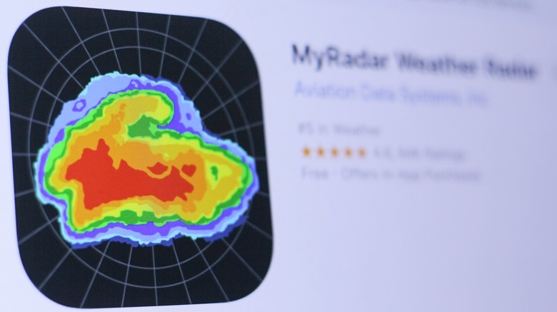 MyRadar webpage listing showing icon