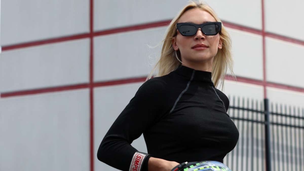 NASCAR's Natalie Decker Goes For An Arctic Swim