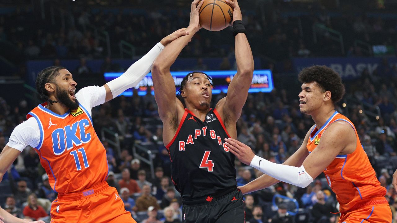 Barnes, Quickley lead Raptors past Thunder for fourth straight win