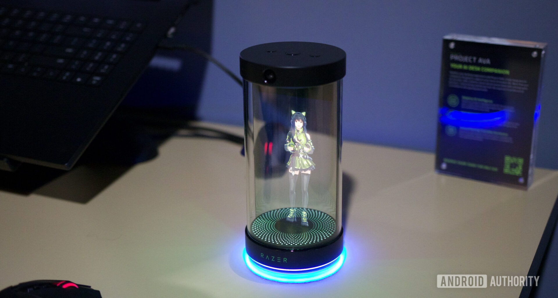 Razer Project AVA on a desk.