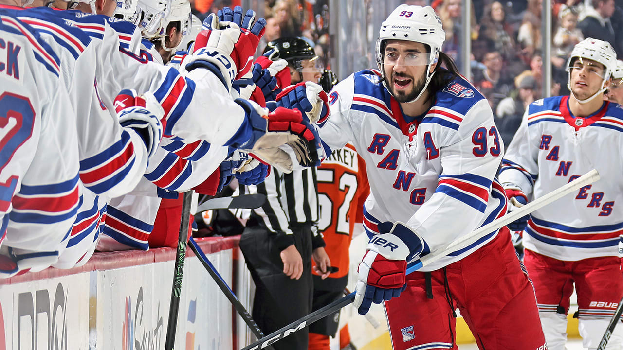 Zibanejad has hat trick, Rangers cruise past Flyers