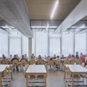 © Julien Lanoo School in Dunkerque / TANK Architectes - Interior Photography, Dining room, Table, Chair