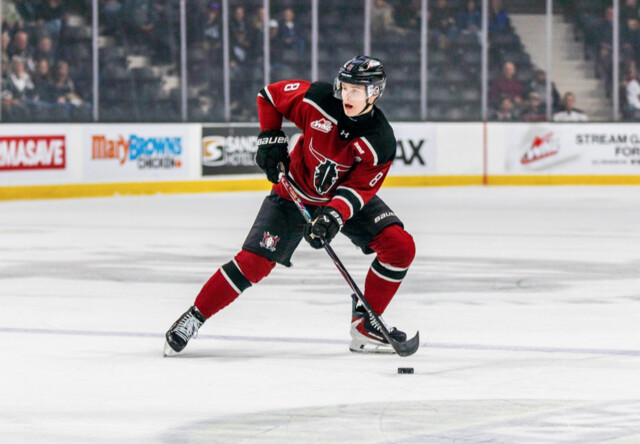 Kelowna Rockets defenseman Keith McInnis (left) has been acquired from the Red Deer Rebels in exchange for forward Kalder Varga and future draft picks