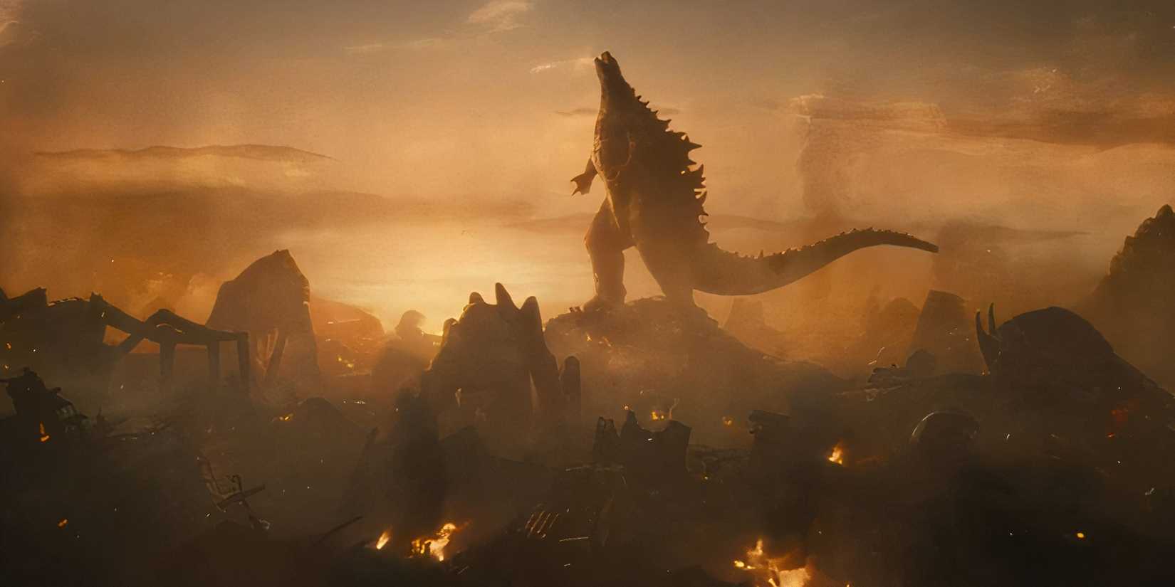 The Earth's Titans bow to Godzilla at the end of Godzilla: King of the Monsters