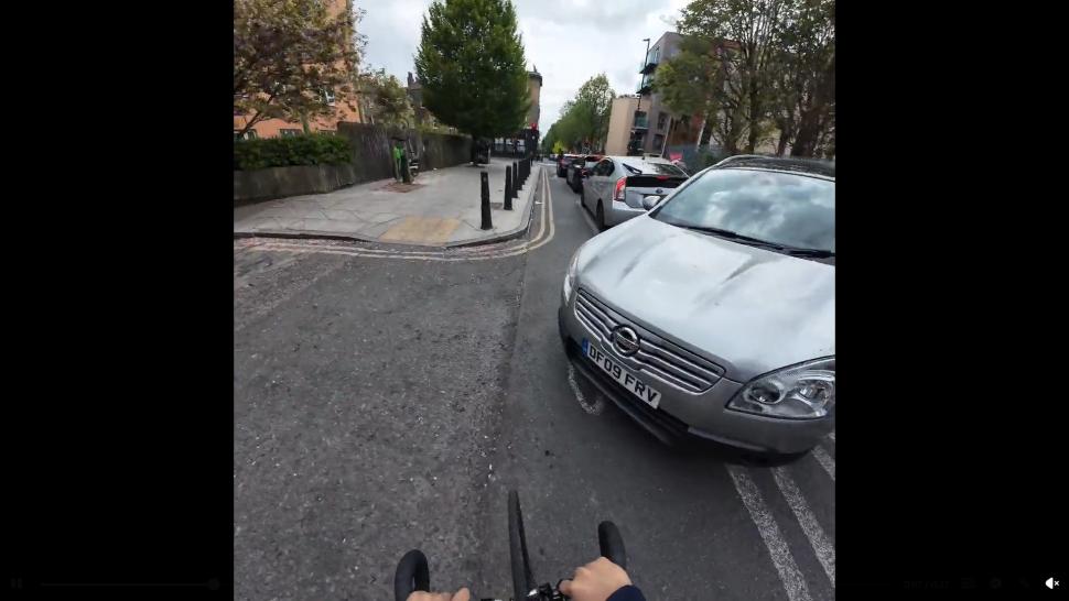 London cyclist's near-collision video London cyclist's near-collision video