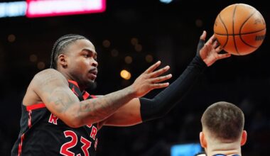 Raptors' Jamal Shead developing as player, leader as injuries pile up