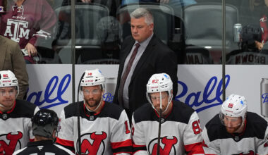 Devils' Sheldon Keefe on job security amid slump: 'Out of my hands'