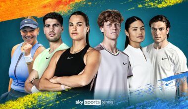 Amanda Anisimova, Carlos Alcaraz, Aryna Sabalenka, Jannik Sinner, Emma Raducanu and Jack Draper