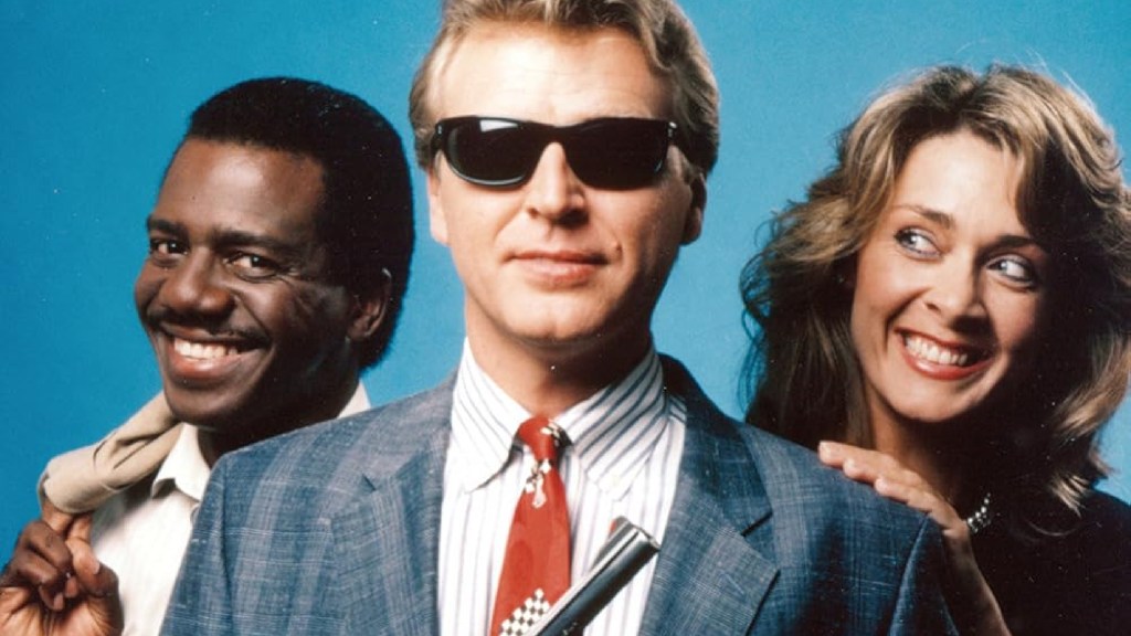 A promotional image for the TV show Sledge Hammer!