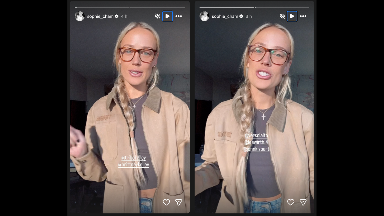 Image via Sophie Cunningham/Instagram (screengrab) Sophie-Cunningham-gives-shout-out-to-her-friend's-fashion-brands