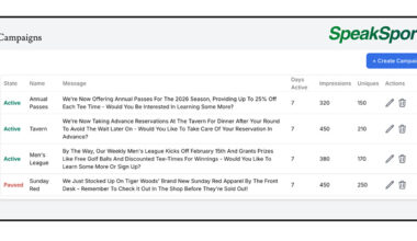 Speaksport Turns Missed Phone Calls into Marketing & Revenue Opportunities for Golf Courses