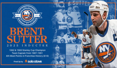 An NHL promotional poster celebrating Brent Sutter