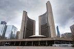 Toronto City Hall is seen on Wednesday January 14, 2026. The city has been named as a defendant in a lawsuit against one of its contractors, One Community Solutions.
