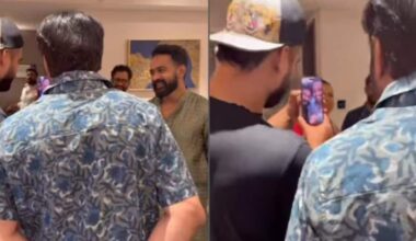 Tovino Thomas with Mammootty. Photo: Instagram