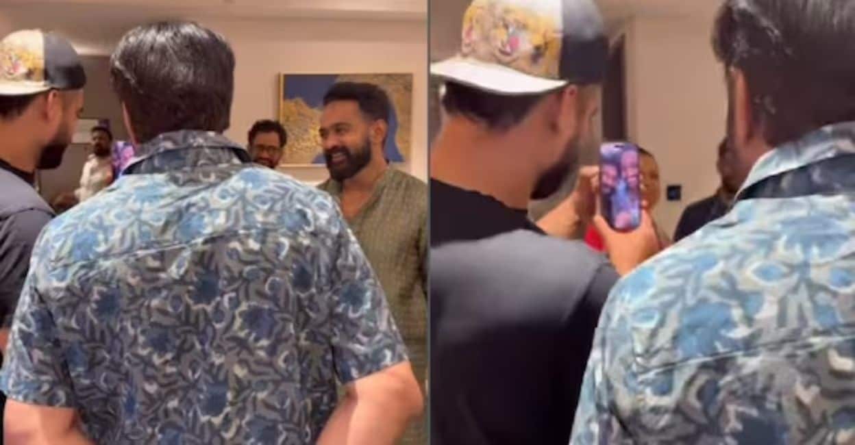 Tovino Thomas with Mammootty. Photo: Instagram