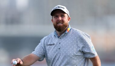 Shane Lowry embraces wind, grabs share of 36-hole lead in Dubai