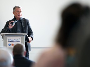 Brad Pryde speaks during the grand opening of the Pryde Aquatic and Wellness Centre in Port Elgin on Saturday. Brad and Kathy Pryde donated $1 million to help the new facility become a reality. Greg Cowan/The Sun Times