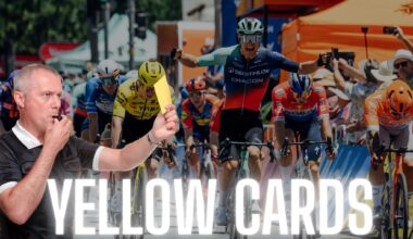 yellow cards pro cycling