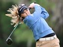 Brooke Henderson of Canada plays her shot from the ninth tee during the third round of the Hilton Grand Vacations Tournament of Champions 2026 at Lake Nona Golf and Country Club on January 31, 2026 in Orlando, Fla.