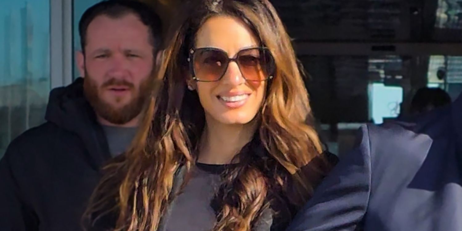 Amal Clooney Rocks Cheetah-Print Boots and Miniskirt With George in Milan