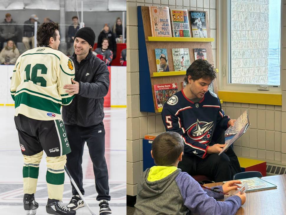 Mateychuk embraces family time and community during NHL break - SteinbachOnline.com