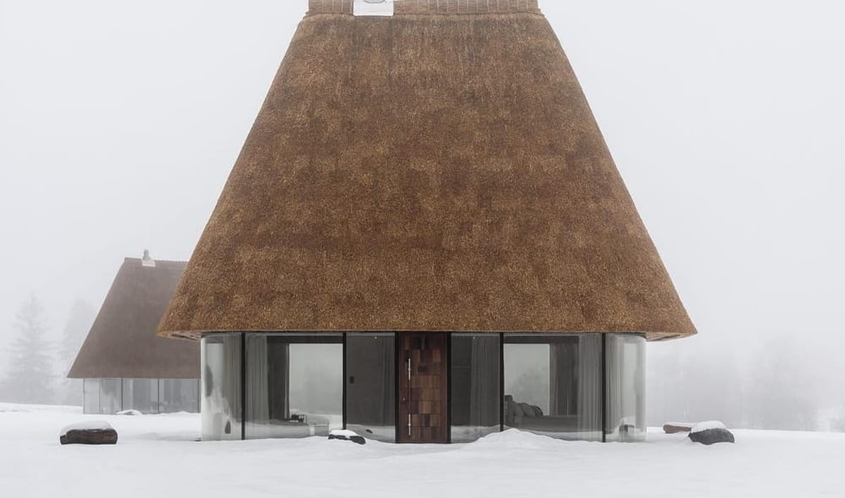 In central Ukraine, traditional guesthouses are reimagined with oversized sculptural roofs | News