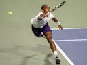 Felix Auger-Aliassime is aced by Fabian Marozsan of Hungary during their match at the National Bank Open in Toronto.