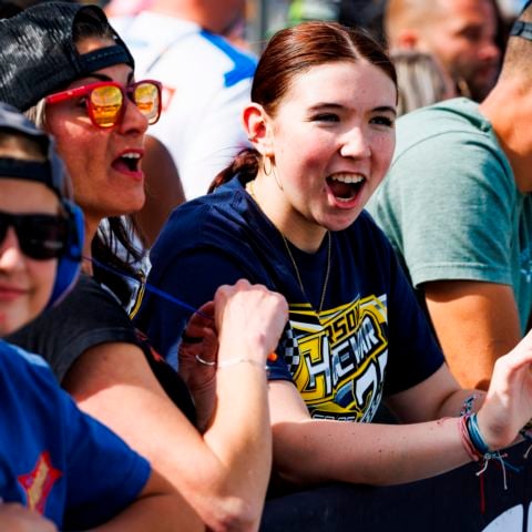 NASCAR fans enjoying the NASCAR Cup Series race at New Hampshire Motor Speedway on Sept. 21, 2025.