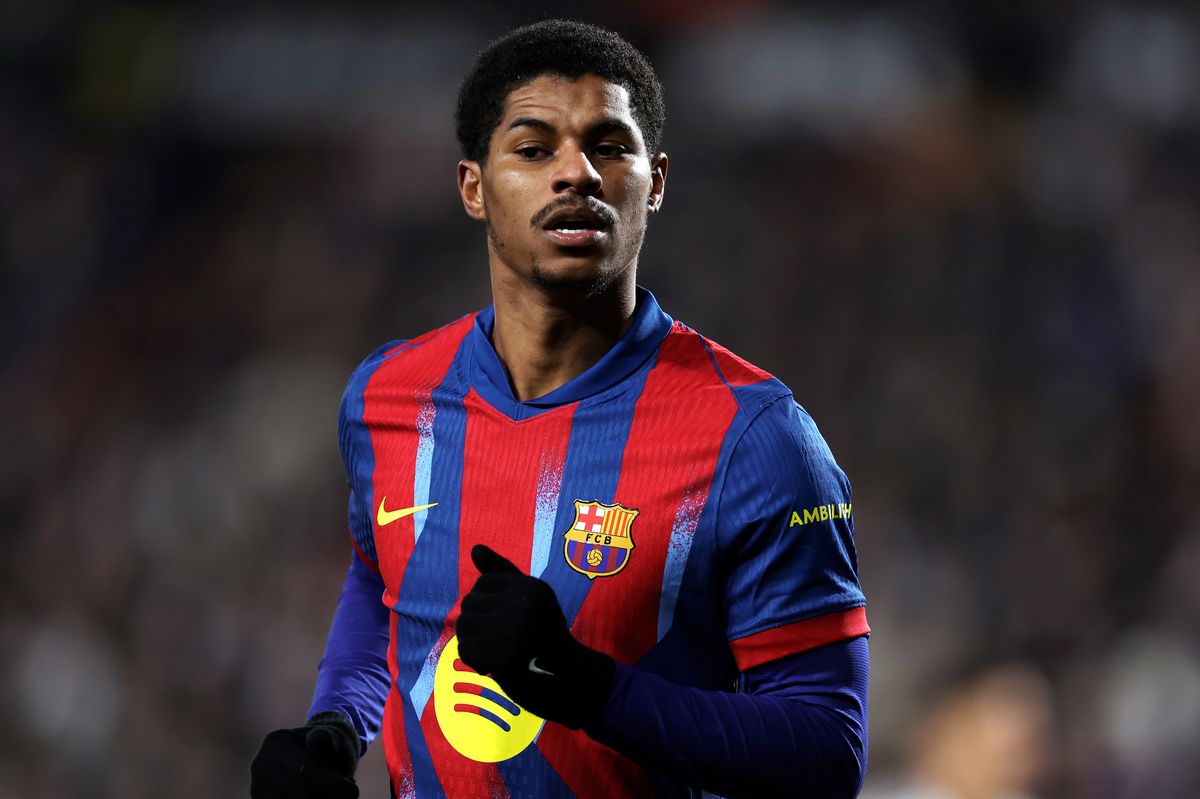 Marcus Rashford playing for Barcelona