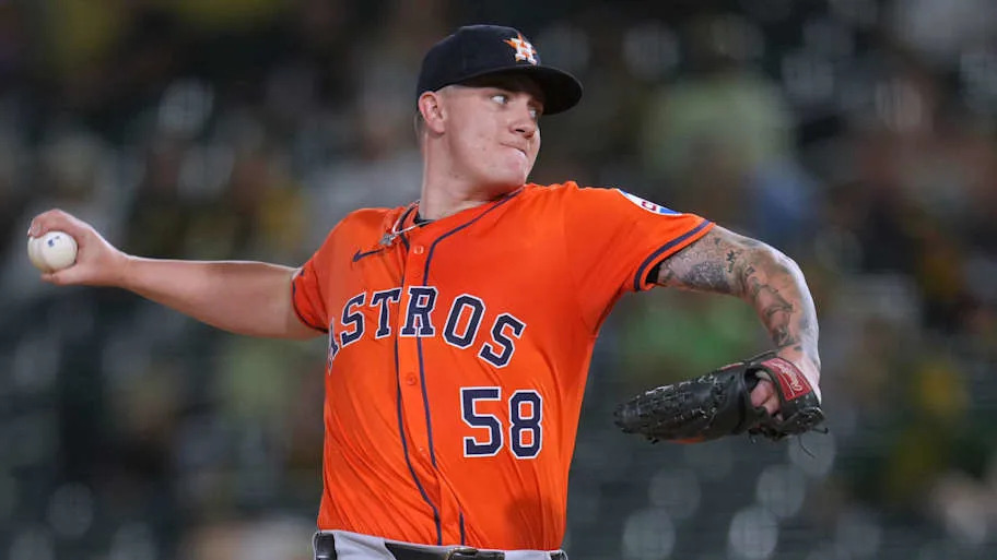 Houston Astros pitcher Hunter Brown