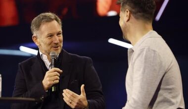 Christian Horner, pictured speaking at the European Motor Show in Dublin on Saturday, broke his silence on his Red Bull exit and desire to return to Formula One