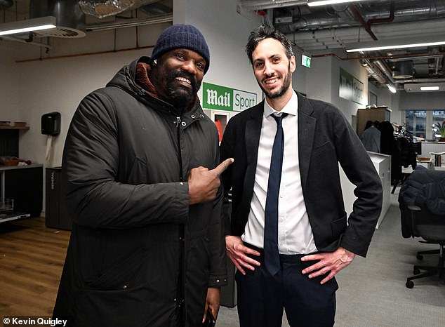 The pair also met with Daily Mail's Head of Sport Chris Dean in the office on Tuesday
