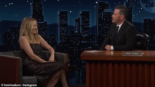 Host Jimmy Kimmel quickly zeroed in on a recurring theme in her writing, prompting Hudson to admit she's been 'boy crazy' for most of her life
