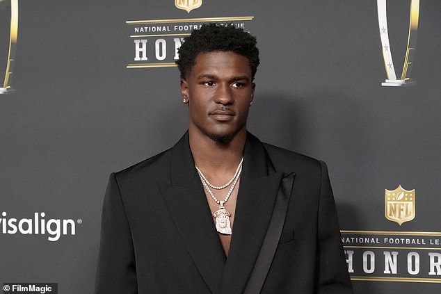 James Pearce Jr walked the red carpet at NFL Honors in San Francisco on Thursday night
