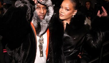 Rihanna proudly supported partner A$AP Rocky's AWGE fashion show in New York City on Friday