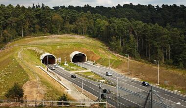 The southern end of the A3 tunnel under Hindhead where the crash occurred at around 10am on Thursday. Police today confirmed the victims died at the scene, with officers appealing for information