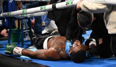 Joseph George had to be rushed to hospital after collapsing during his fight with Atif Oberlton