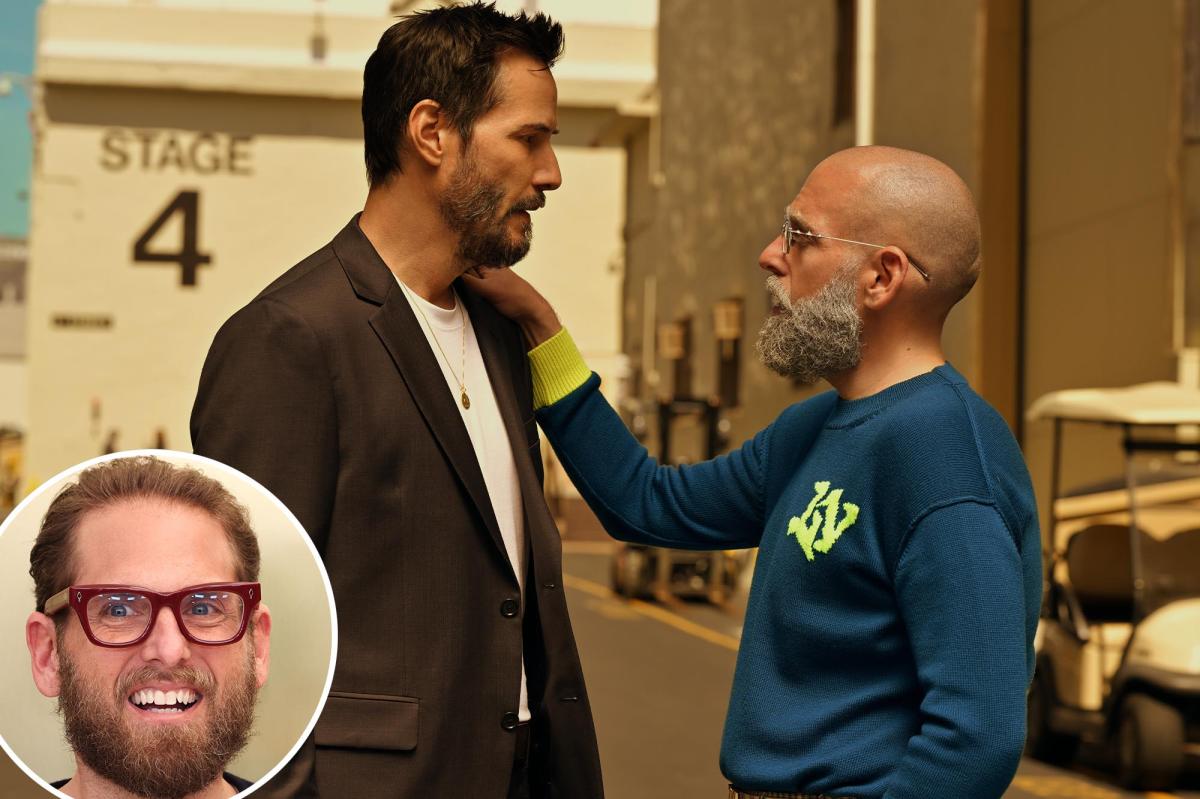 Bald Jonah Hill unrecognizable as he shows off slim figure in new movie with Keanu Reeves