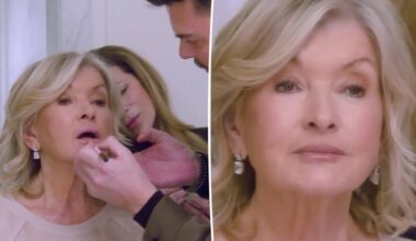 Martha Stewart tries Mario Dedivanovic's 'lip lift' makeup hack
