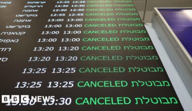 Flights cancelled as travel warnings issued after US-Israeli strikes on Iran - BBC