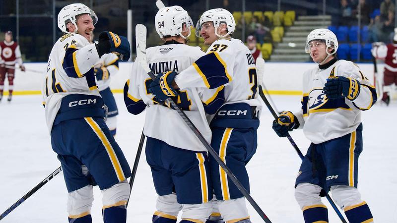 ‘Birds sweep Griffins to clinch first place, home ice throughout Canada West playoffs