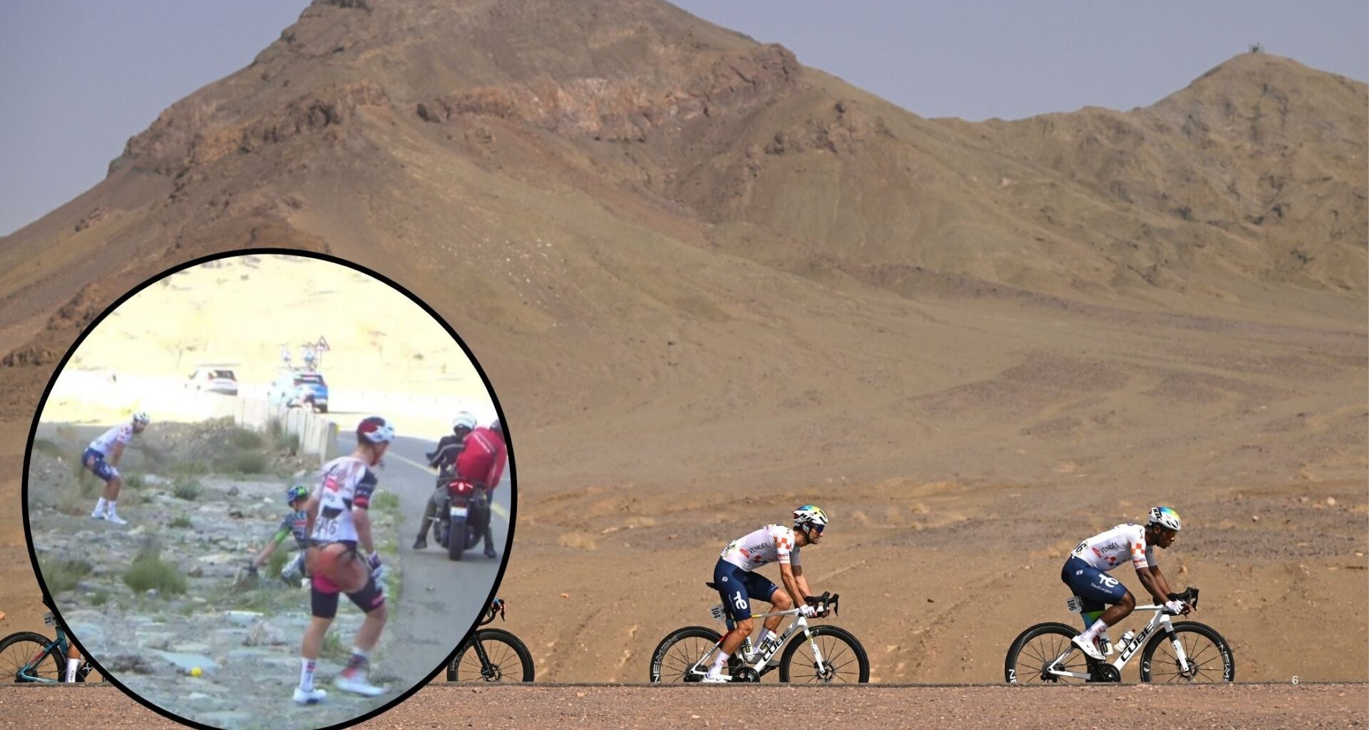 brutal crash 2026 AlUla Tour
