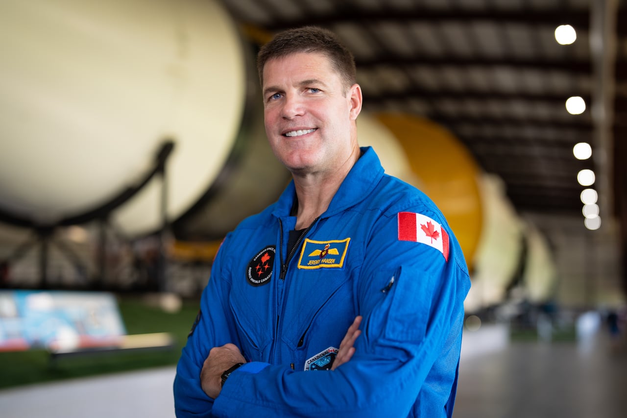 Shows Jeremy Hansen in Houston ahead of his upcoming lunar mission. 