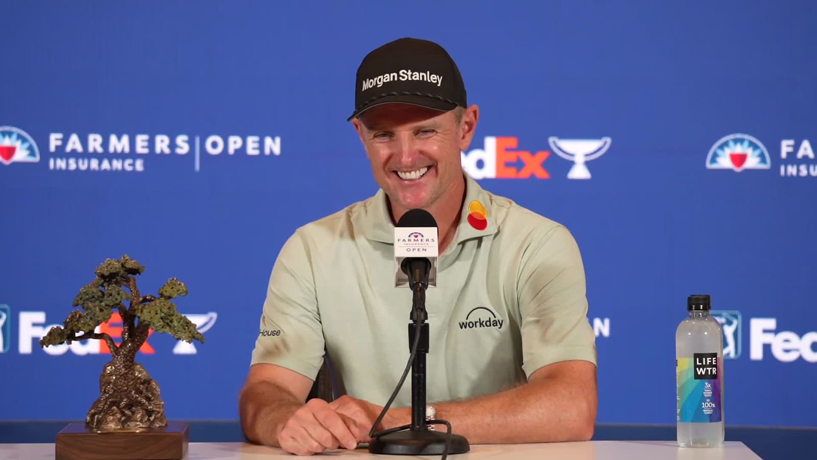 Justin Rose’s news conference after winning Farmers 