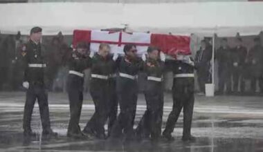 Hamilton soldier who died in Latvia honoured at repatriation ceremony as casket returns to Canada