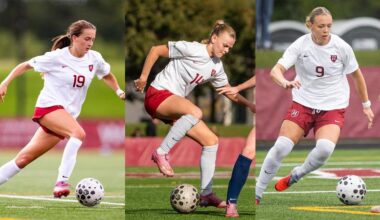 Rayhill ‘26, Héðinsdóttir Gonzalez ‘26, and Kristinsdóttir ‘26 Named Captains for Harvard Women’s Soccer