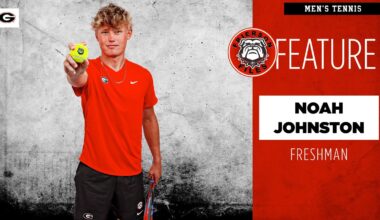 Graduate Arda Azkara during a practice at the Dan Magill Tennis Complex in Athens, Georgia on Monday, Nov. 3, 2025.