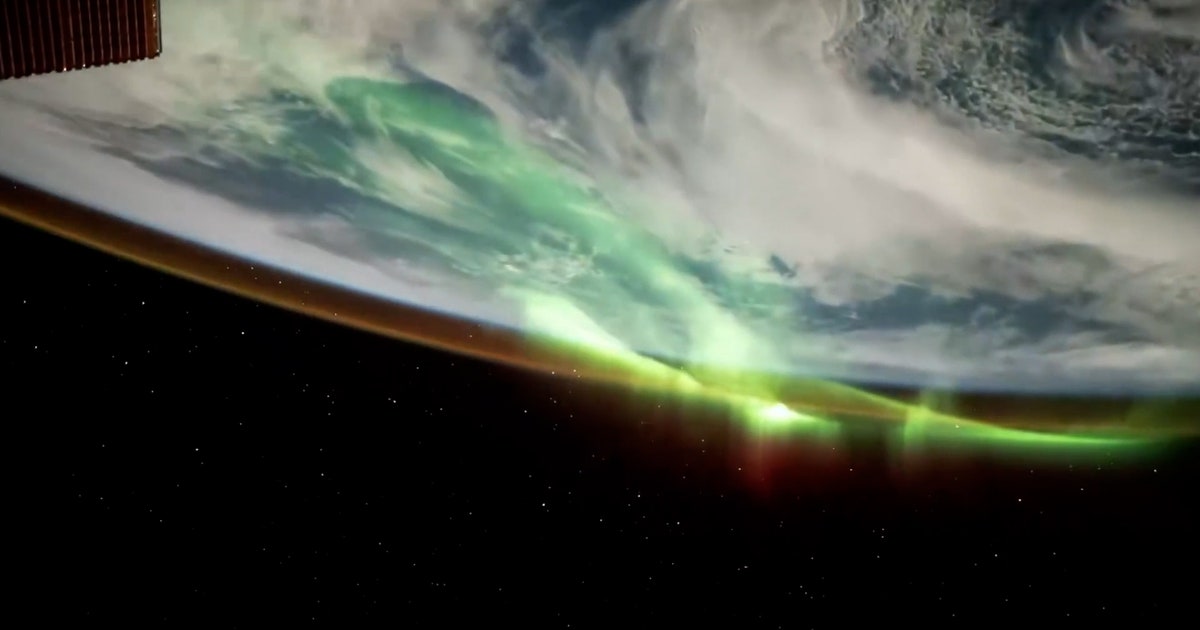 Watch: Green auroras ripple over Earth from orbit, creating dazzling glow