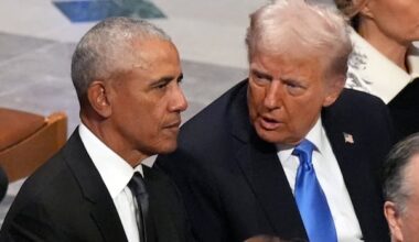 Trump shares election conspiracy social media video with racist depiction of Obamas